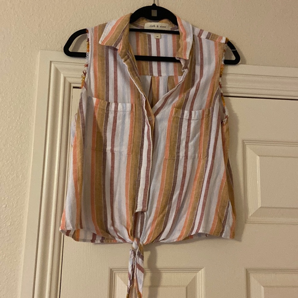 Cloth and stone sleeveless